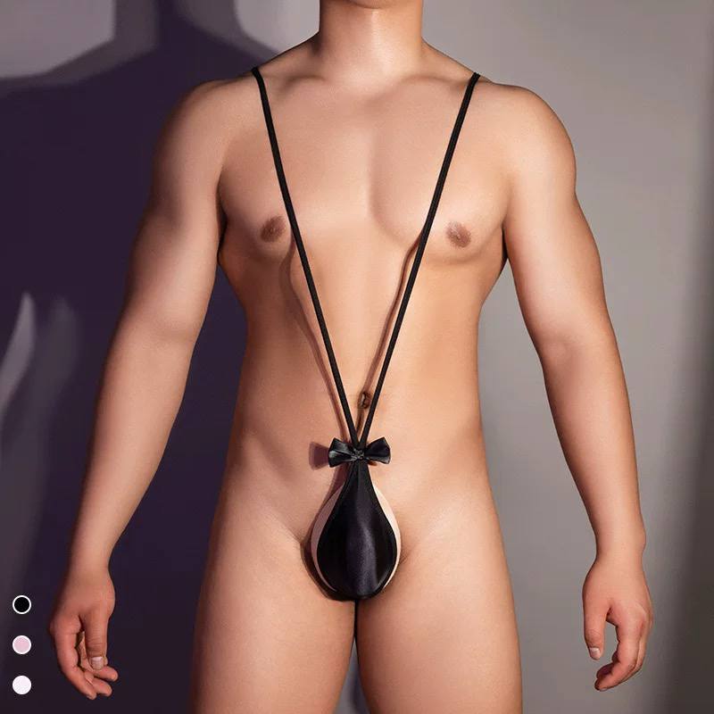 Men's ice silk jacquard thong transparent sexy T pants ultra-thin breathable fashionable personality QQ high elasticity low waist